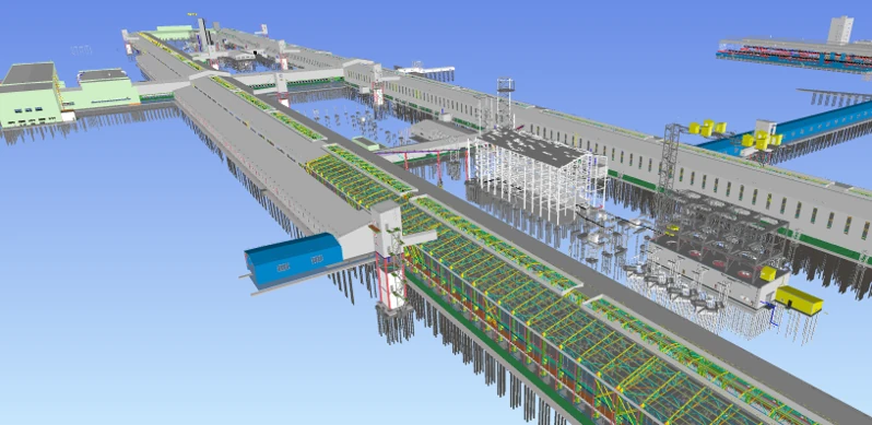BIM-модель алюминиевого завода: производственные корпуса, оборудование и инженерные сети